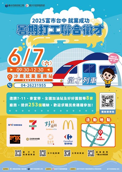 114-0607「富市台中就業成功」暑期打工聯合徵才-DM