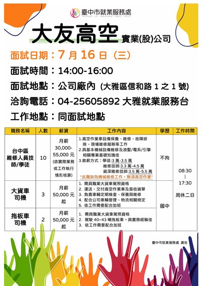 0716大友高空單徵DM