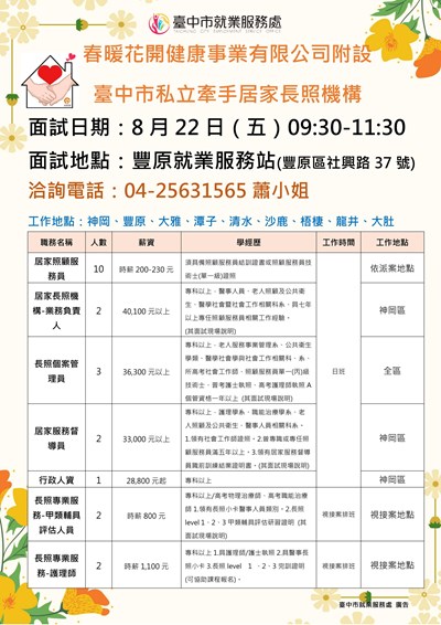 0822春暖花開單徵DM
