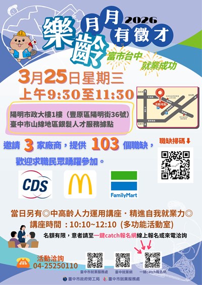 0325樂齡就業月月有徴才核定海報-正