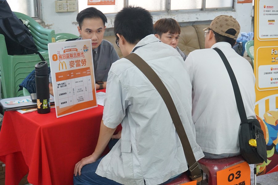 徵才廠商現場設攤面試