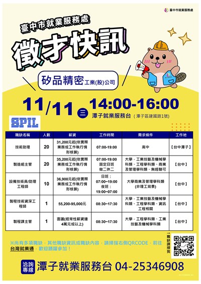 1111矽品單徵(潭子)DM